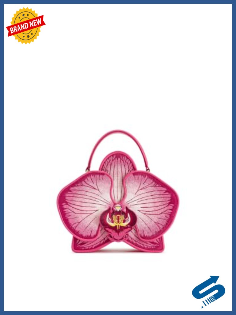 Vegan Leather Orchid Top Handle Crossbody Bag Gold Hardware
